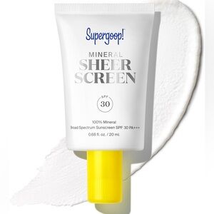 Supergoop! Mineral Sheer Screen SPF 30 -
0.68 fl oz/ 45 ml
NWT
